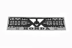 Рамка під номер хром Honda (1 шт, нержавіюча сталь) для Тюнінг Honda