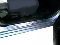 Накладки на пороги OmsaLine (4 шт, нерж) для Mitsubishi Lancer 9 2004-2008 рр