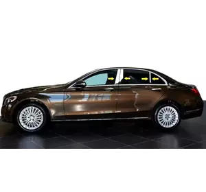 Молдинг дверних стійок (нерж) для Mercedes C-сlass W205 2014-2021рр