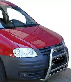 Кенгурятник QT007 (нерж) для Volkswagen Caddy 2004-2010 рр