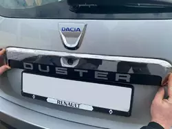 Планка над номером верхня (нерж.) для Dacia Duster 2008-2018 рр