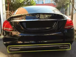 Накладка на торець бампера V2 (нерж) для Mercedes C-сlass W205 2014-2021рр