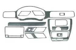 Накладки на панель (2011-2014) Алюміній для Volkswagen Jetta рр