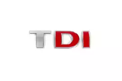 Напис Tdi (прямий шрифт) Червоні DІ для Volkswagen Crafter 2006-2017рр