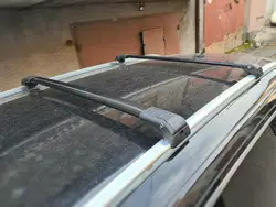 Поперечний багажник WingBar V2 (2шт, алюміній) Чорний колір для Ауди Q7 2005-2015 рр
