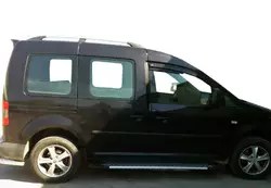 Бокові пороги X5-тип (2 шт., алюм) Максі база для Volkswagen Caddy 2010-2015рр