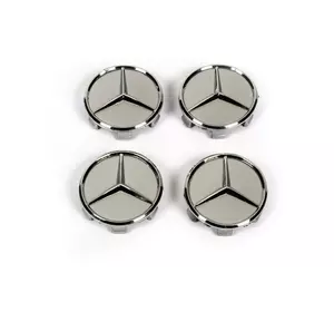 Ковпачки на диски 71/75 мм без кільця (4 шт, сірі) для Тюнінг Mercedes