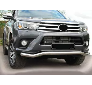 Передній захист ST007 (нерж) для Toyota Hilux 2015-2024 рр