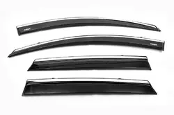 Вітровики з хромом (4 шт, Niken) для Renault Kadjar