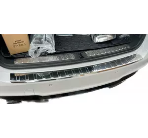 Накладка з сталі на задній бампер Carmos (нерж.) для BMW X3 F-25 2011-2018рр
