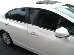 Зовнішня окантовка вікон OmsaLine (6 шт, нерж) для Honda Civic Sedan IX 2011-2016 рр