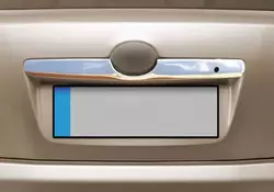 Накладка над номером (нерж) OmsaLine - Італійська нержавійка для Toyota Camry 2006-2011 рр