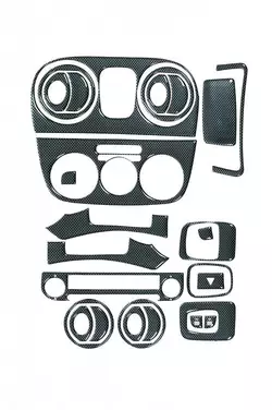 Декоративні накладки салону Карбон для Fiat Fiorino/Qubo 2008-2024 рр