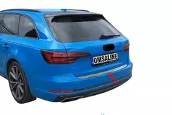 Накладка на задній бампер OmsaLine (Avant, нерж) для Ауди A4 B9 2016-2022 рр