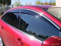 Вітровики з хромом (4 шт, Niken) для Honda Civic Sedan VIII 2006-2011рр