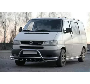 Кенгурятник WT003 Plus-2 (нерж) для Volkswagen T4 Caravelle/Multivan