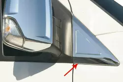 Накладка біля дзеркал (2 шт., нерж) Carmos - Турецька сталь для Mercedes Sprinter W906 2006-2018 рр
