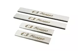Накладки на пороги (Carmos) для Citroen C-3 Picasso 2010-2017рр