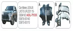Передні підкрилки (2 шт, 2015-2023, OEM) для Lexus LX570/450d