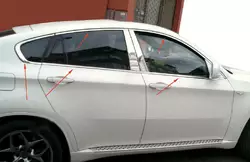 Повна окантовка вікон (10 шт., нерж.) для BMW X6 E-71 2008-2014рр