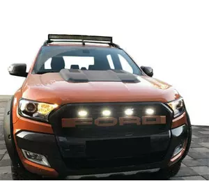 Передня решітка з LED V2 Помаранчева для Ford Ranger 2011-2022 рр