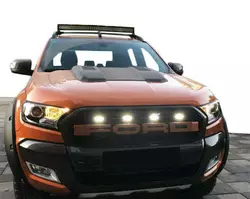 Передня решітка з LED V2 Помаранчева для Ford Ranger 2011-2024 рр