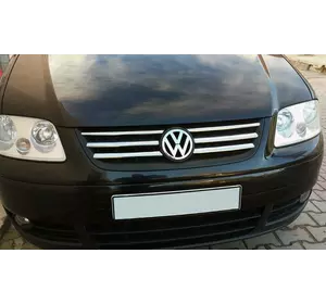 Накладки на решітку Life (6 шт, нерж) для Volkswagen Caddy 2004-2010 рр