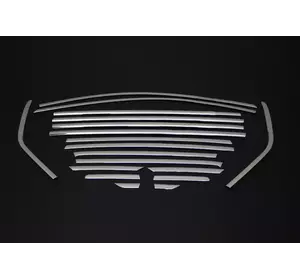 Повна окантовка скла OmsaLine (18 шт, нерж) для Ford Kuga/Escape 2013-2019 рр