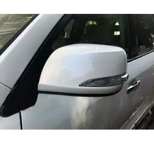 Кришки дзеркал (з повторювачем, стиль 2014 року) Чорний колір для Toyota Land Cruiser Prado 150