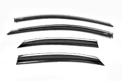 Вітровики з хромом SD/HB (4 шт, Niken) для Ford Focus II 2008-2011 рр
