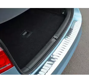 Накладка на задній бампер OmsaLine Глянець (SW, нерж) для Volkswagen Passat B7 2012-2015рр