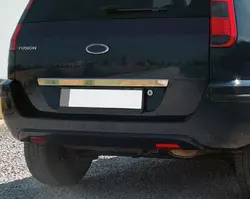 Накладка над номером на кришку багажника (нерж.) OmsaLine - Італійська нержавійка для Ford Fusion 2002-2009 рр