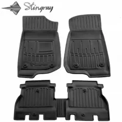 Килимки Stingray 3D (5D, 5 шт, поліуретан) для Jeep Wrangler 2018-2024 рр