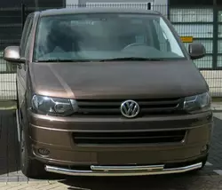 Нижня подвійна губа 60/48мм (нерж) 60 на 42 мм для Volkswagen T5 2010-2015 рр