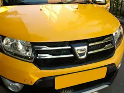 Накладки на решітку `варіант 2` (4 шт., нерж.) для Dacia Sandero 2013-2020 рр