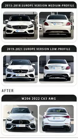 Комплект рестайлінгу в W206 AMG для Mercedes C-сlass W205 2014-2021рр