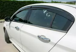 Нижні молдинги стекол темний хром (нерж) Sedan/HB (4 штуки) для Fiat Tipo 2016-2024 рр