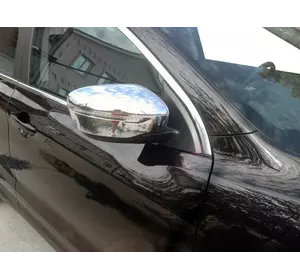 Накладки на дзеркала Хром (2 шт, пласт.) для Nissan Qashqai 2014-2021рр