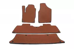 Килимки EVA (3 ряди, коричневі) для Seat Alhambra 1996-2010 рр