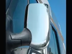 Накладки на дзеркала (2 шт) Carmos - Хромований пластик для Ford Transit 2000-2014 рр
