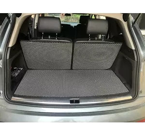 Килимок багажника 3 частини (EVA, чорний) (7 місць) для Ауди Q7 2005-2015 рр