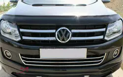 Накладки на передній бампер з посмішкою (3 шт, нерж) для Volkswagen Amarok 2010-2022 рр