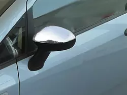 Накладки на дзеркала (2 шт., нерж.) Carmos - Турецька сталь для Fiat Linea 2006-2018 рр