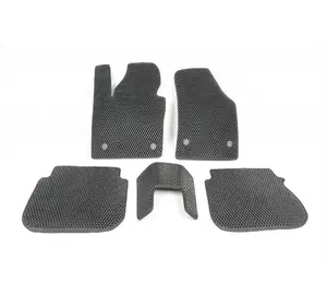 Килимки EVA (чорні) 5 шт, Передні та задні (для MAXI, 1 зсувні двері) для Volkswagen Caddy 2010-2015рр