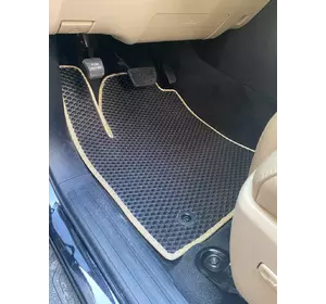 Поліуретанові килимки 3 ряди (EVA, чорні) Середній ряд - підлокітник для Toyota Sequoia