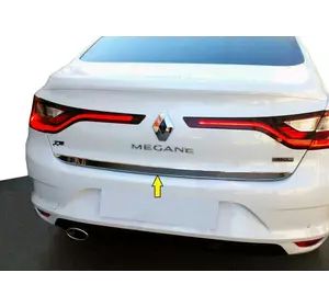Кромка багажника (Sedan, нерж) OmsaLine - Італійська нержавійка для Renault Megane IV 2016-2022 рр