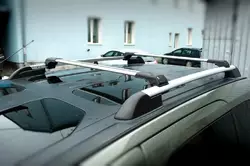Поперечени на рейлінги під ключ Skybar V1 (2 шт) Сірий для Peugeot Partner Tepee 2008-2018рр