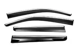 Вітровики з хромом (4 шт., Sunplex Chrome) для Volkswagen Amarok 2010-2022 рр
