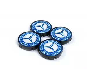 Ковпачки на диски 55,5мм/57мм без кільця (4 шт, сині) для Тюнінг Mercedes