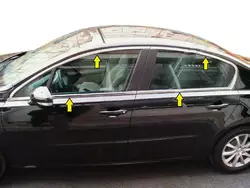 Повна окантовка вікон (Sedan, нерж) для Peugeot 508 2010-2018 рр